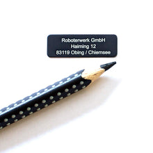 Laden Sie das Bild in den Galerie-Viewer, Roboterwerk Drohnen-Kennzeichen - 30x10mm, Aluminium in verschiedenen Farben, Titan oder Glas