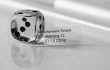 Laden Sie das Bild in den Galerie-Viewer, Roboterwerk Drohnen-Kennzeichen - 30x10mm, Aluminium in verschiedenen Farben, Titan oder Glas