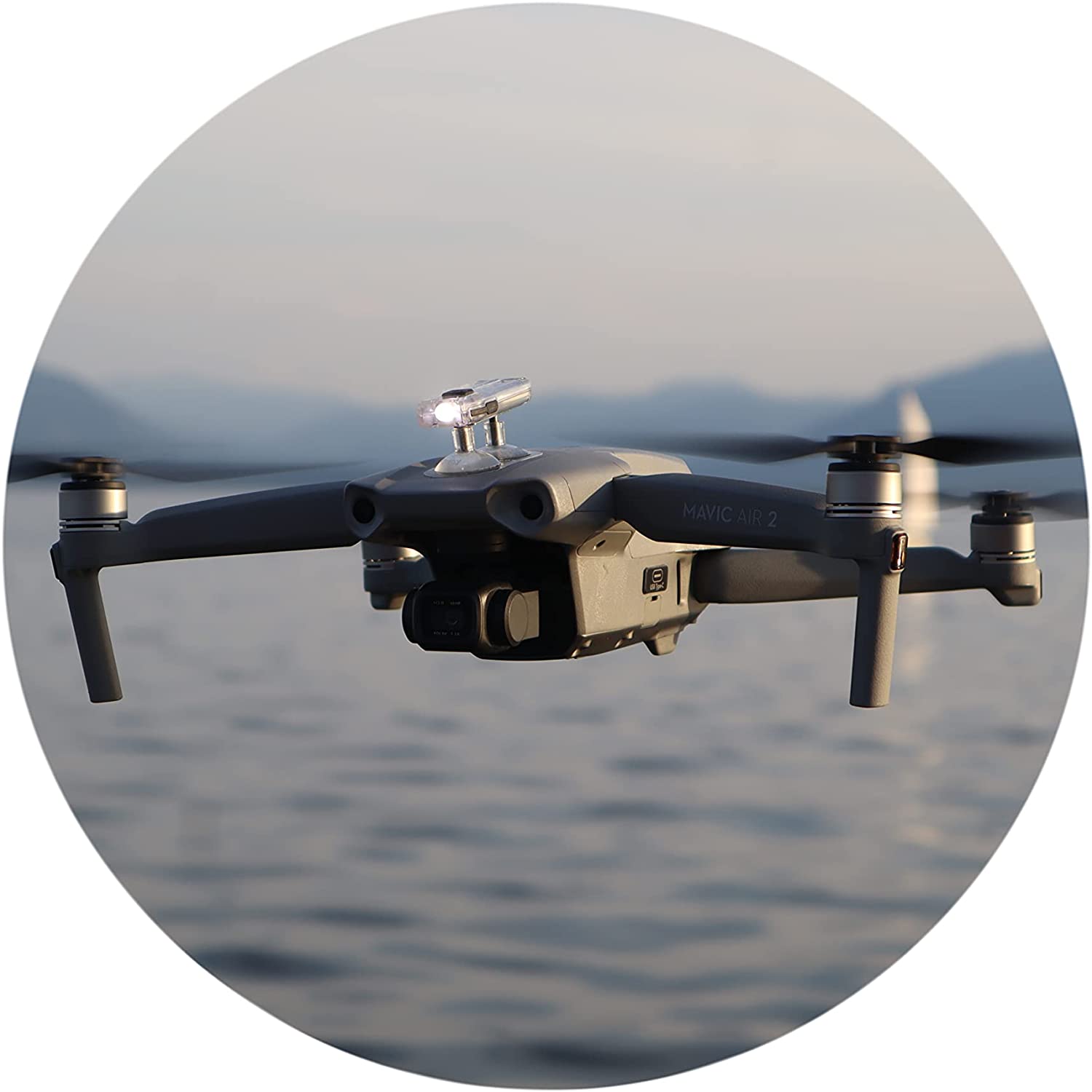 Roboterwerk Air 2 Single SELFIE 55 Positions Licht mit LED Strahler und USB Akku bis zu 55 Lumen fur DJI Air 2