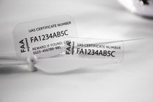 Laden Sie das Bild in den Galerie-Viewer, Drone Label for FAA UAS Registration Number, Ultra-Thin Glass, Including FAA ID Card